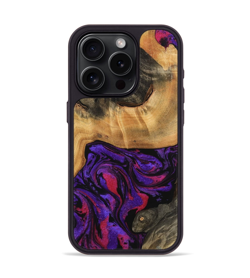 iPhone 15 Pro Wood Phone Case - Koray (Purple, 745004)