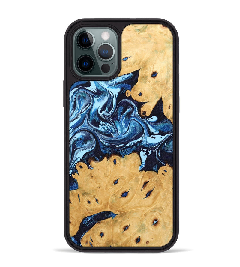 iPhone 12 Pro Max Wood Phone Case - Orland (Blue, 745005)