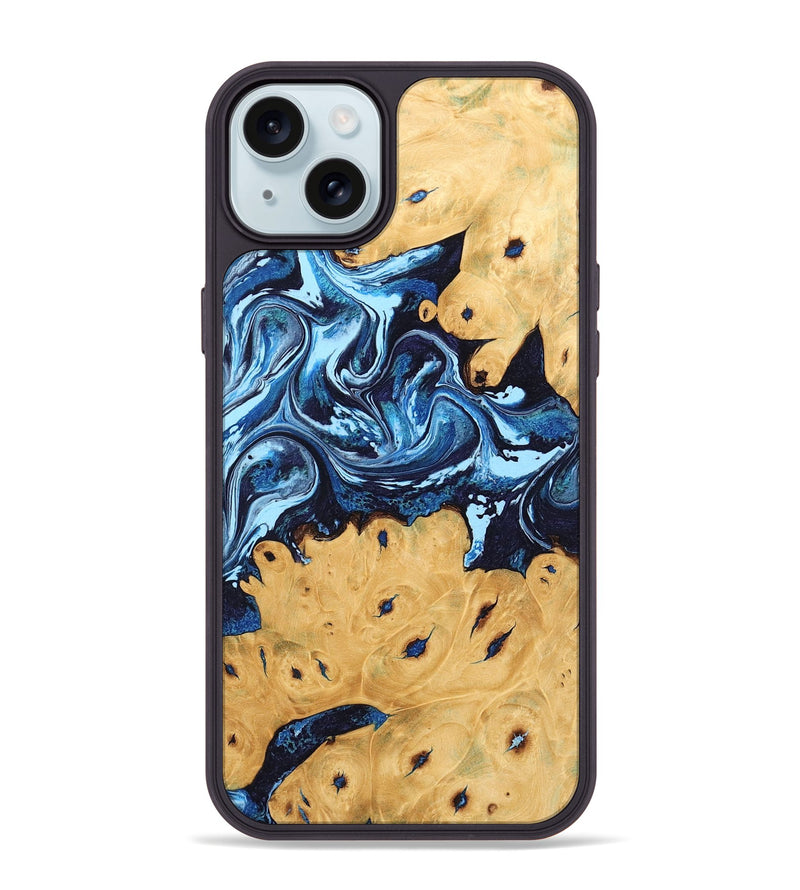 iPhone 15 Plus Wood Phone Case - Orland (Blue, 745005)