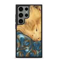 Galaxy S24 Ultra Wood Phone Case - Cory (Teal & Gold, 745006)