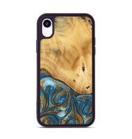 iPhone Xr Wood Phone Case - Cory (Teal & Gold, 745006)