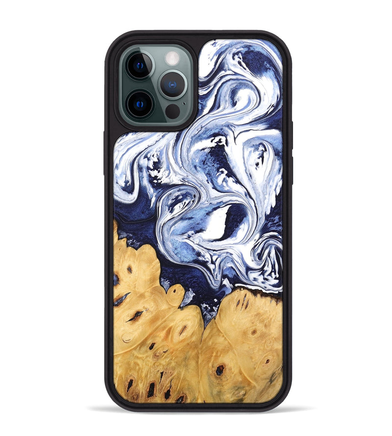 iPhone 12 Pro Max Wood Phone Case - Kyla (Blue, 745010)