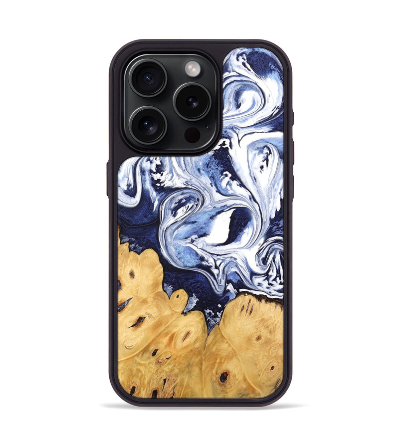 iPhone 15 Pro Wood Phone Case - Kyla (Blue, 745010)