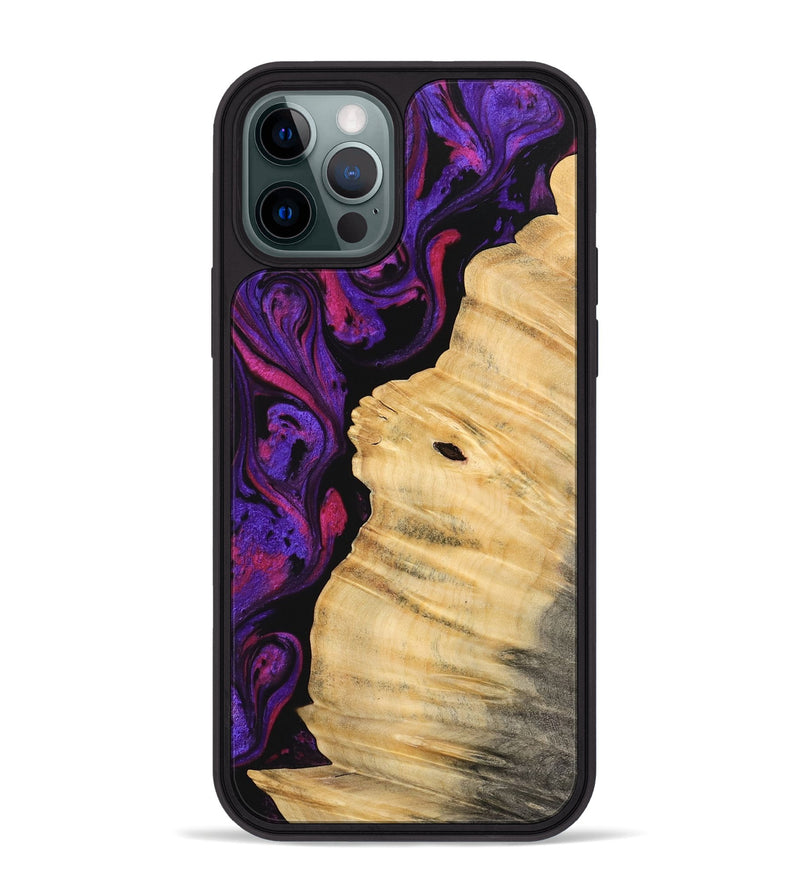 iPhone 12 Pro Max Wood Phone Case - Bryn (Purple, 745013)