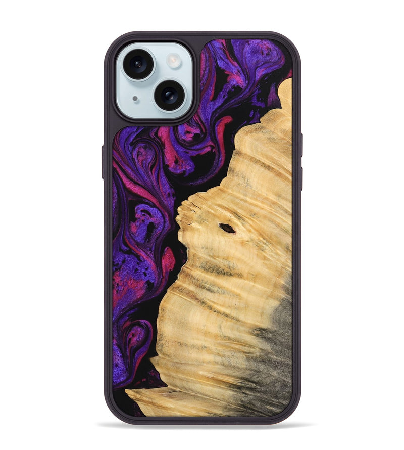 iPhone 15 Plus Wood Phone Case - Bryn (Purple, 745013)