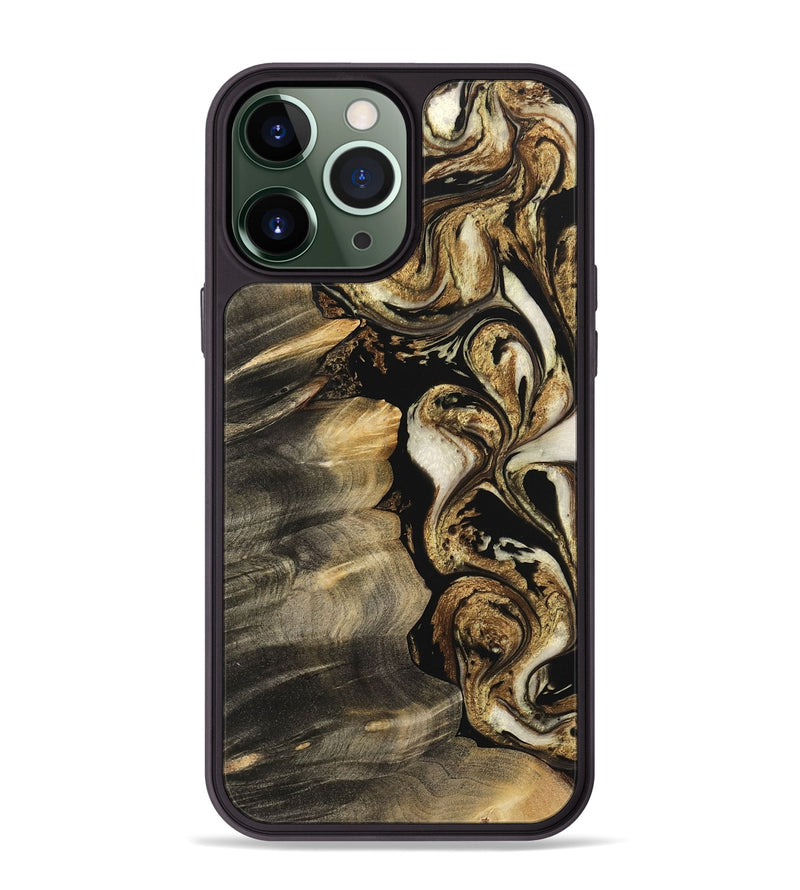 iPhone 13 Pro Max Wood Phone Case - Forrest (Black & White, 745018)