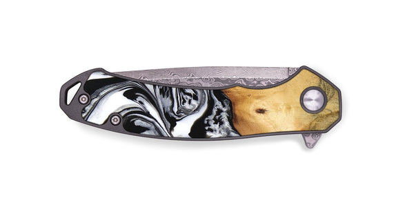 EDC Wood Pocket Knife - Dominic (Black & White, 745020)