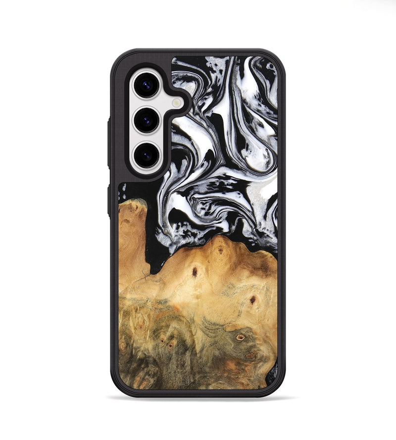 Galaxy S25 Wood Phone Case - Dominic (Black & White, 745020)