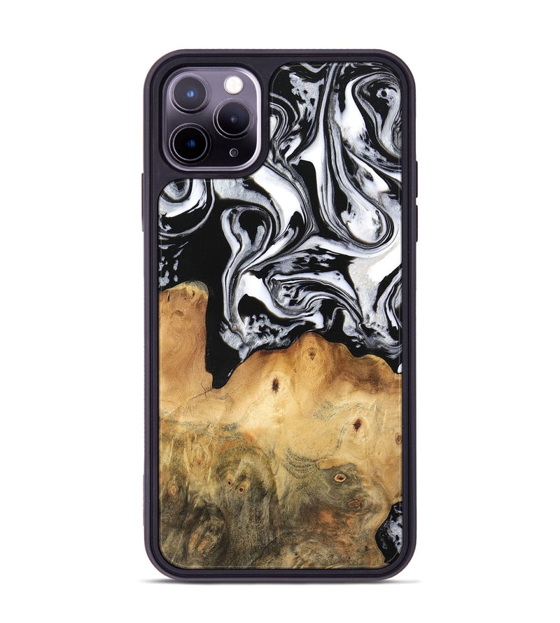 iPhone 11 Pro Max Wood Phone Case - Dominic (Black & White, 745020)