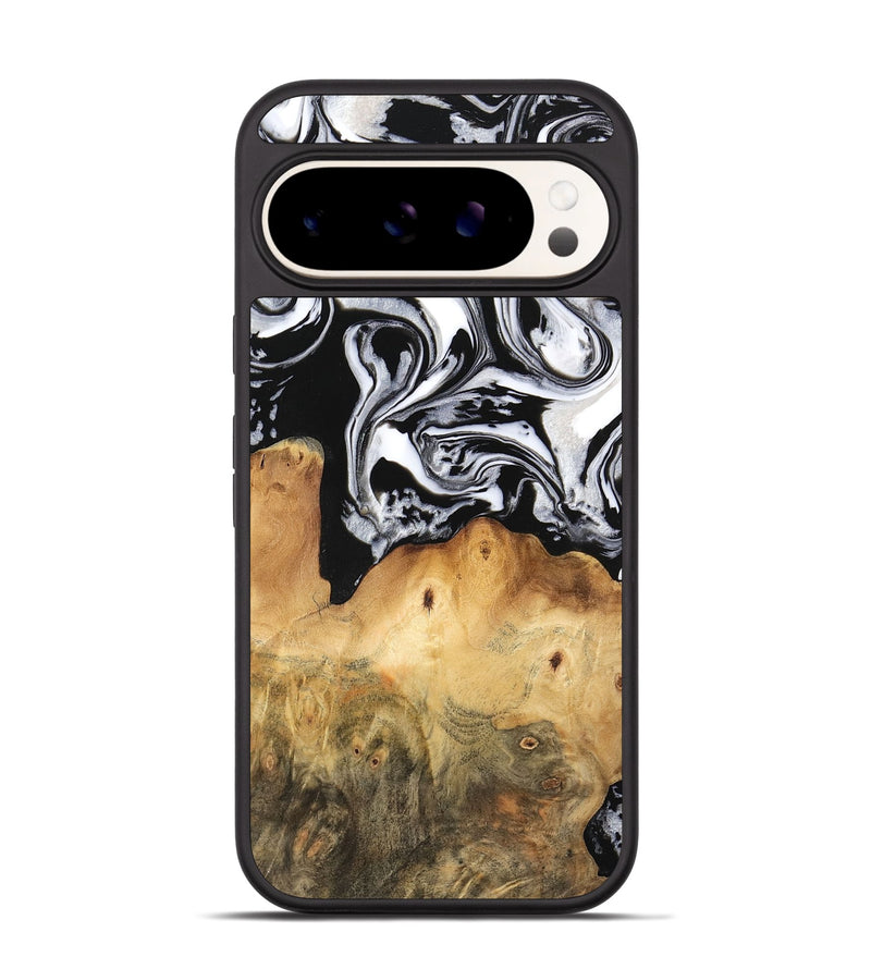 Pixel 9 Wood Phone Case - Dominic (Black & White, 745020)