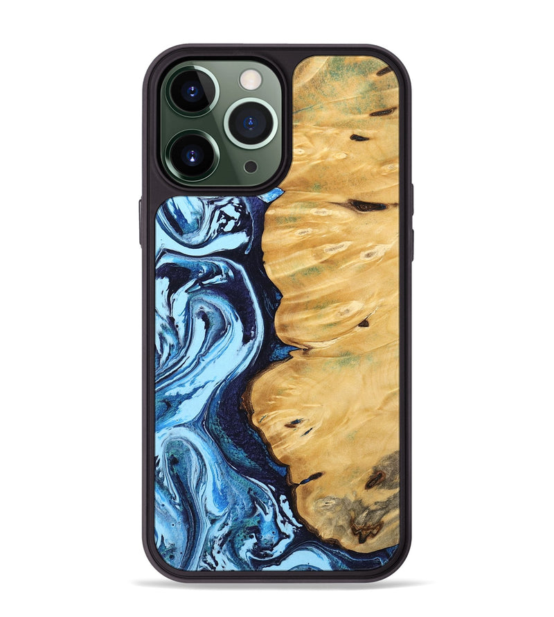 iPhone 13 Pro Max Wood Phone Case - Cassey (Blue, 745025)