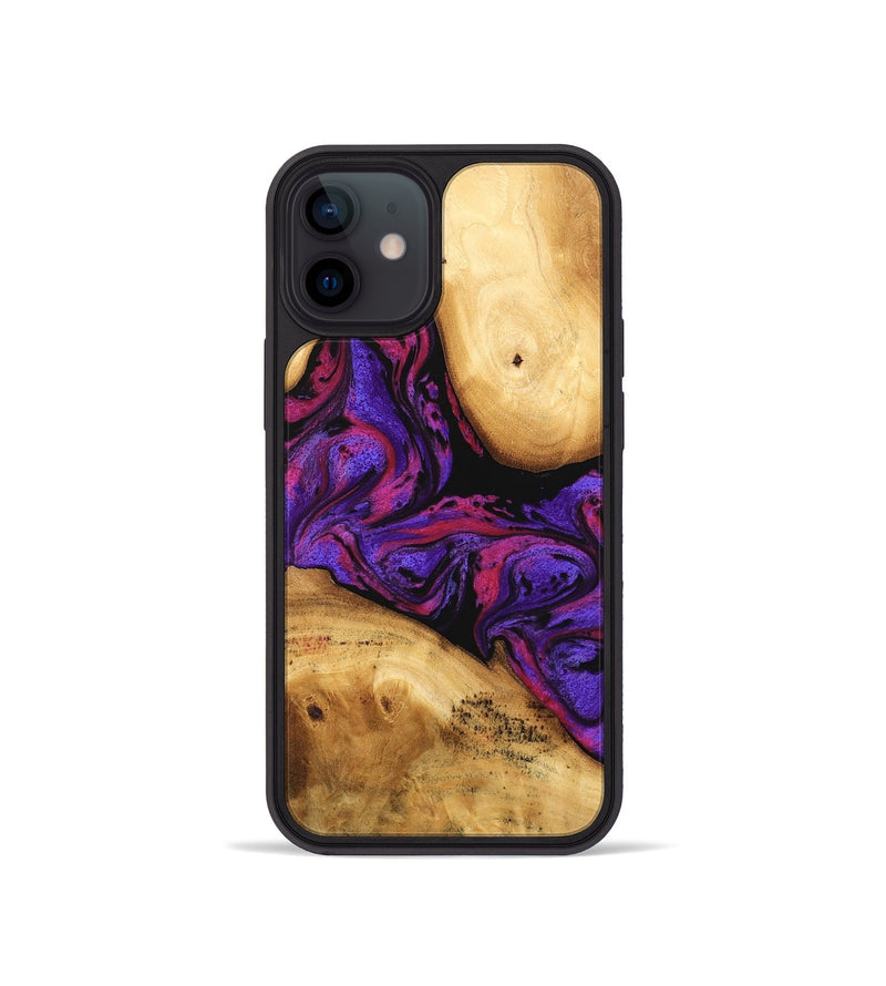 iPhone 12 mini Wood Phone Case - Adelia (Purple, 745027)