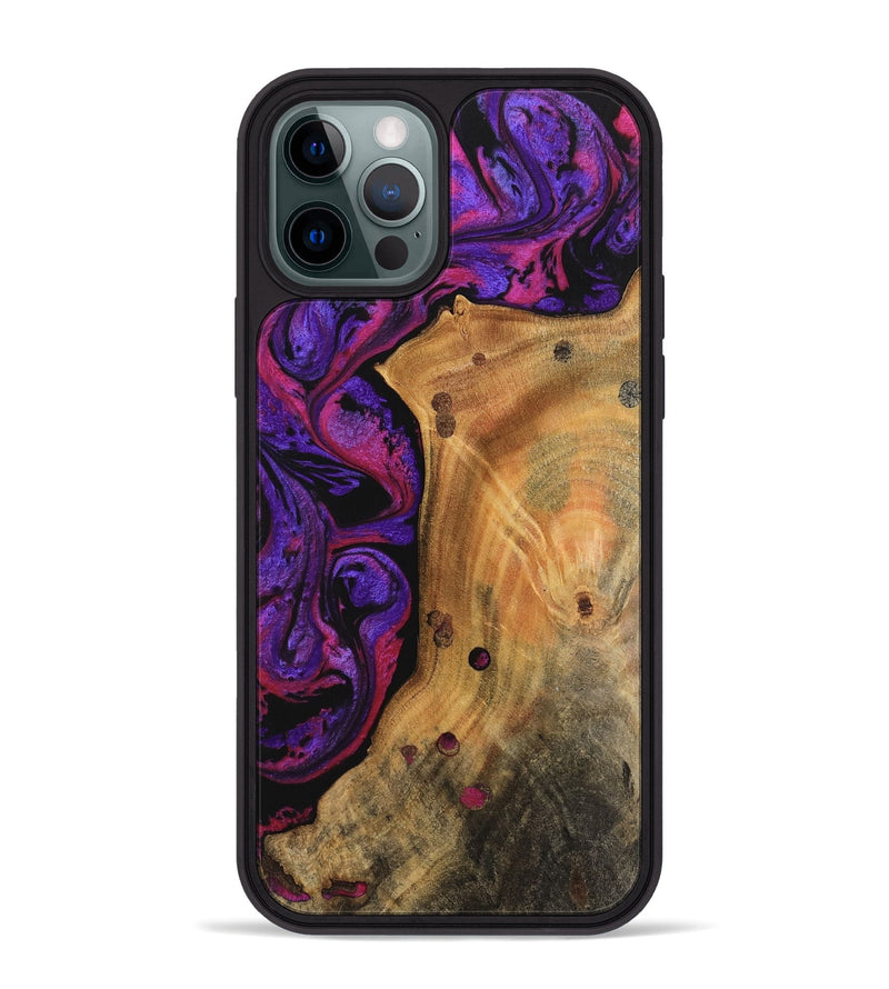 iPhone 12 Pro Max Wood Phone Case - Vimal (Purple, 745031)