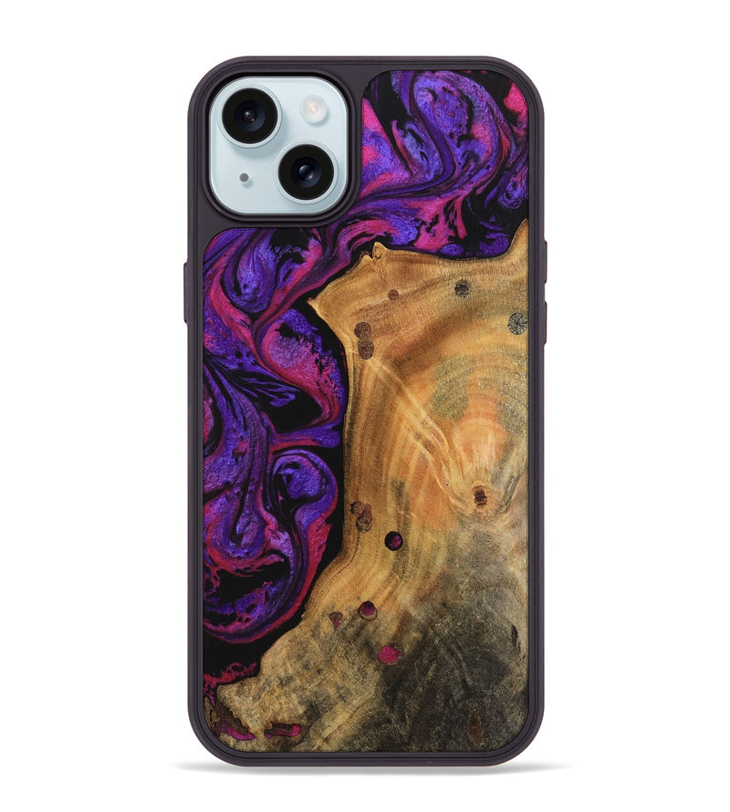 iPhone 15 Plus Wood Phone Case - Vimal (Purple, 745031)