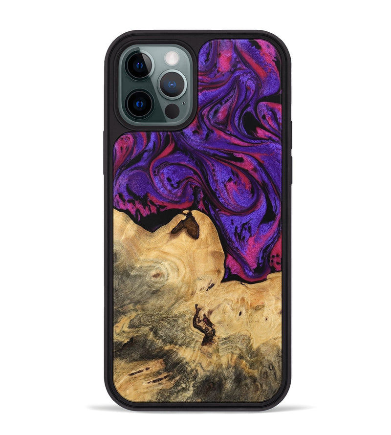 iPhone 12 Pro Max Wood Phone Case - Haden (Purple, 745032)