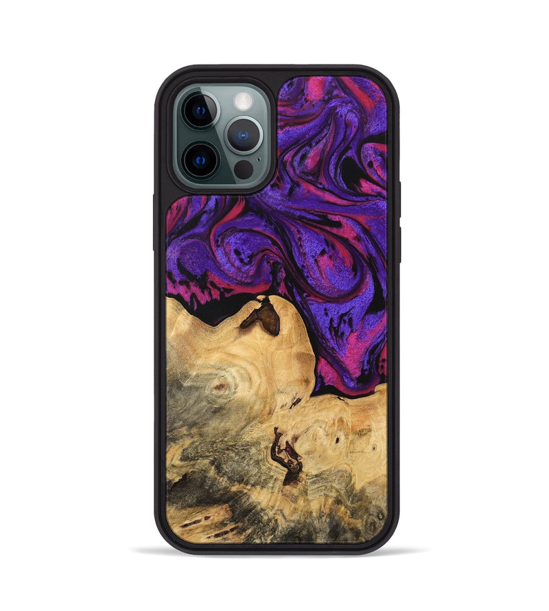 iPhone 12 Pro Wood Phone Case - Haden (Purple, 745032)