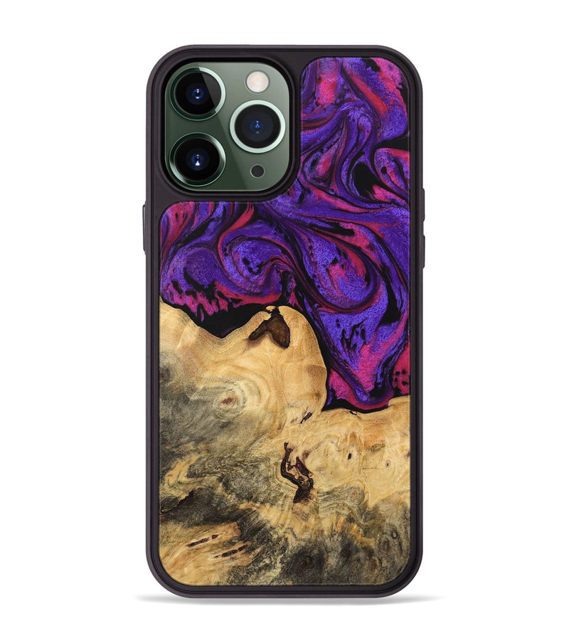 iPhone 13 Pro Max Wood Phone Case - Haden (Purple, 745032)