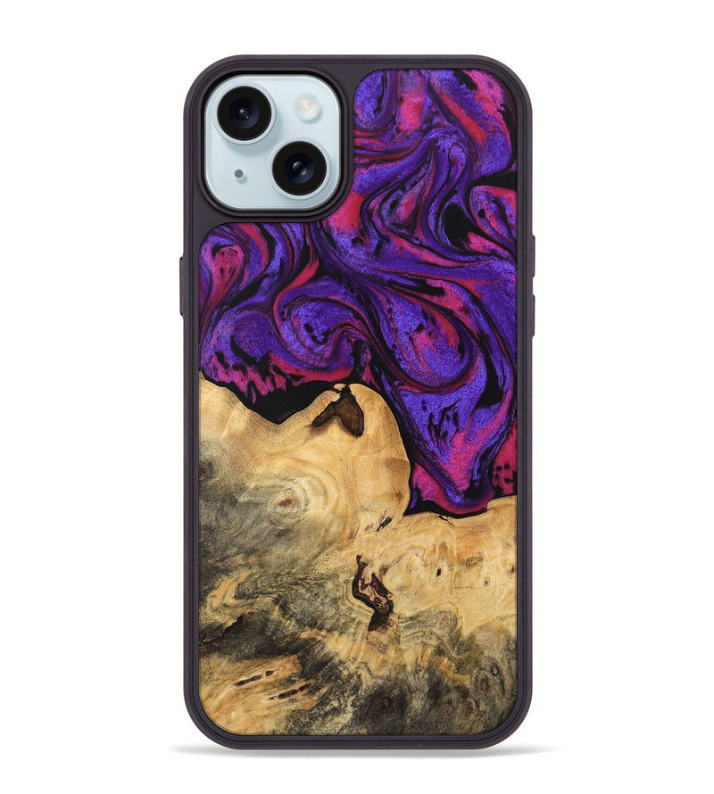 iPhone 15 Plus Wood Phone Case - Haden (Purple, 745032)