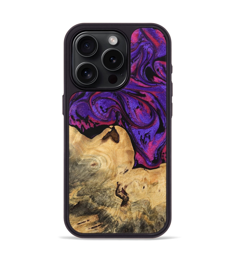 iPhone 15 Pro Wood Phone Case - Haden (Purple, 745032)