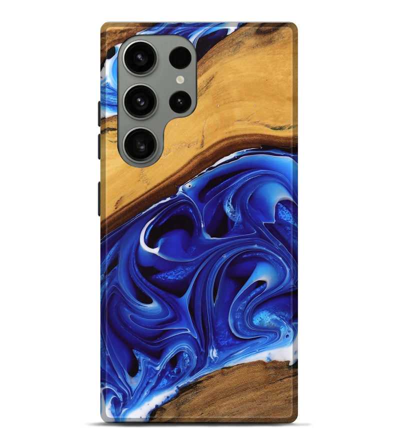 Galaxy S23 Ultra Wood Live Edge Phone Case - Vries (Blue, 745037)