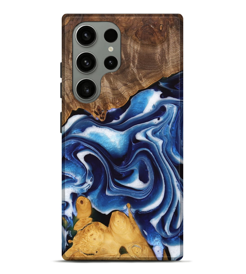 Galaxy S23 Ultra Wood Live Edge Phone Case - Lina (Blue, 745040)