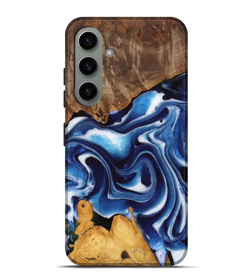 Galaxy S24 Plus Wood Live Edge Phone Case - Lina (Blue, 745040)