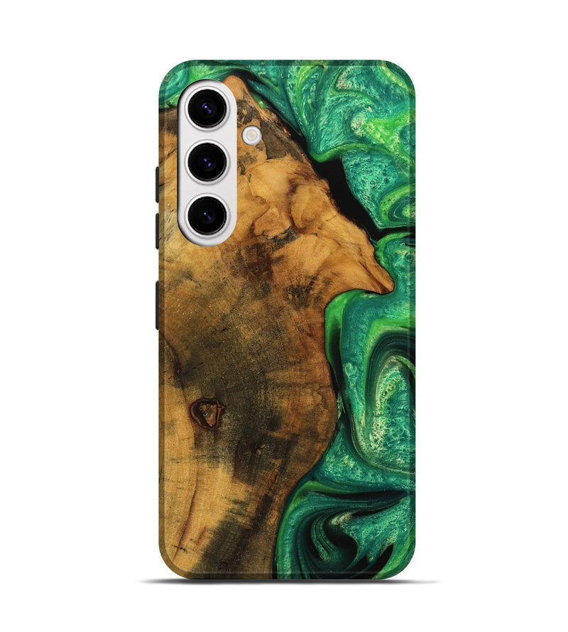 Galaxy S25 Wood Live Edge Phone Case - Verle (Green, 745057)