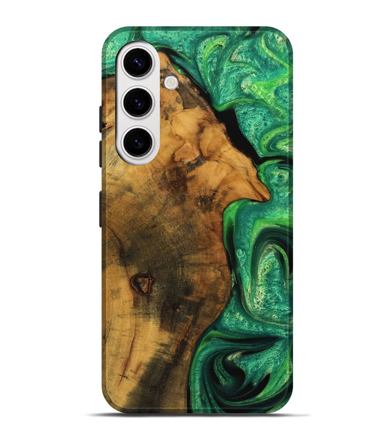 Galaxy S25 Plus Wood Live Edge Phone Case - Verle (Green, 745057)