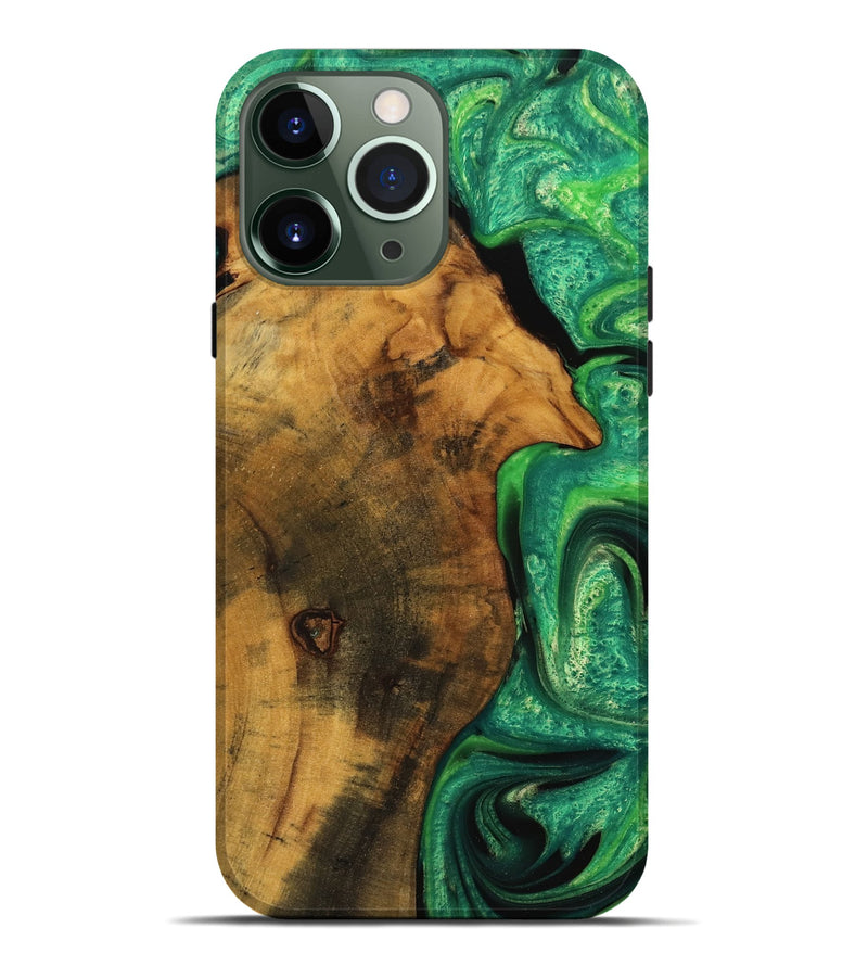 iPhone 13 Pro Max Wood Live Edge Phone Case - Verle (Green, 745057)