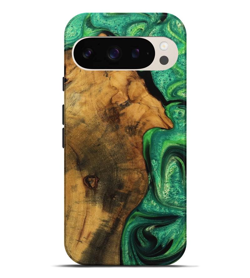 Pixel 9 Pro XL Wood Live Edge Phone Case - Verle (Green, 745057)