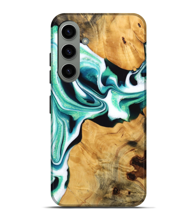 Galaxy S24 Plus Wood Live Edge Phone Case - Porsha (Green, 745059)