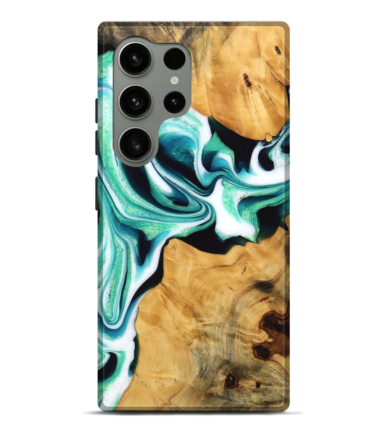 Galaxy S24 Ultra Wood Live Edge Phone Case - Porsha (Green, 745059)