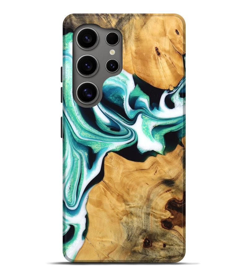 Galaxy S25 Ultra Wood Live Edge Phone Case - Porsha (Green, 745059)