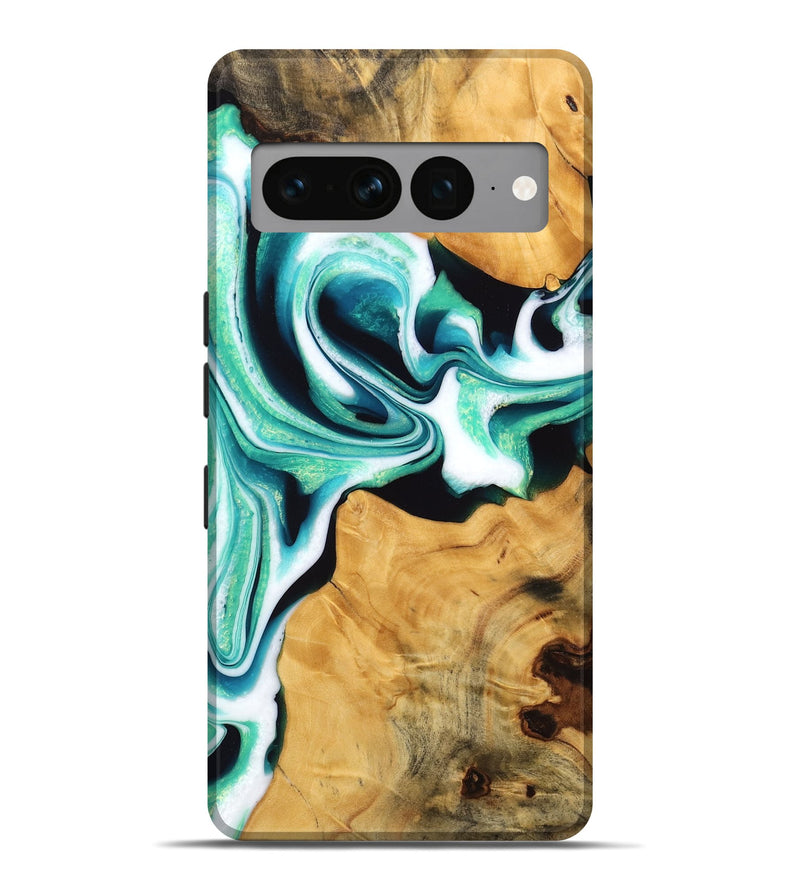 Pixel 7 Pro Wood Live Edge Phone Case - Porsha (Green, 745059)