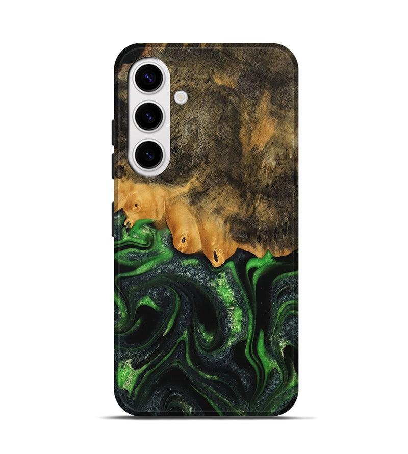 Galaxy S25 Wood Live Edge Phone Case - Ryker (Green, 745062)