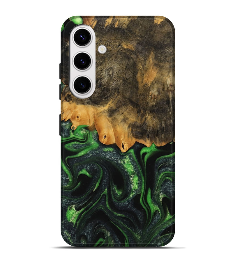 Galaxy S25 Plus Wood Live Edge Phone Case - Ryker (Green, 745062)