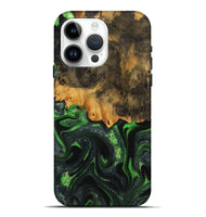 iPhone 15 Pro Max Wood Live Edge Phone Case - Ryker (Green, 745062)