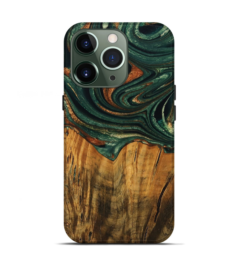 iPhone 13 Pro Wood Live Edge Phone Case - Camino (Green, 745063)