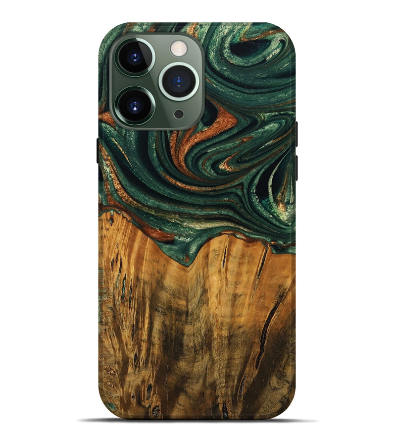 iPhone 13 Pro Max Wood Live Edge Phone Case - Camino (Green, 745063)