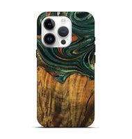 iPhone 15 Pro Wood Live Edge Phone Case - Camino (Green, 745063)