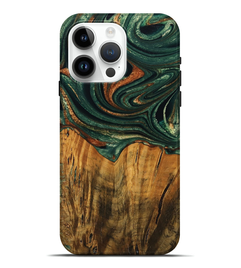 iPhone 15 Pro Max Wood Live Edge Phone Case - Camino (Green, 745063)