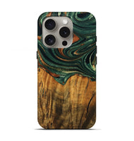 iPhone 16 Pro Wood Live Edge Phone Case - Camino (Green, 745063)