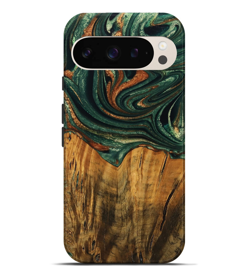 Pixel 9 Pro XL Wood Live Edge Phone Case - Camino (Green, 745063)