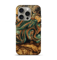 iPhone 16 Pro Wood Live Edge Phone Case - Bethany (Green, 745064)