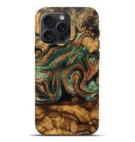 iPhone 16 Pro Max Wood Live Edge Phone Case - Bethany (Green, 745064)