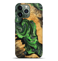 iPhone 13 Pro Max Wood Live Edge Phone Case - Nicki (Green, 745065)