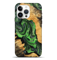 iPhone 15 Pro Max Wood Live Edge Phone Case - Nicki (Green, 745065)