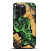 iPhone 16 Pro Max Wood Live Edge Phone Case - Nicki (Green, 745065)