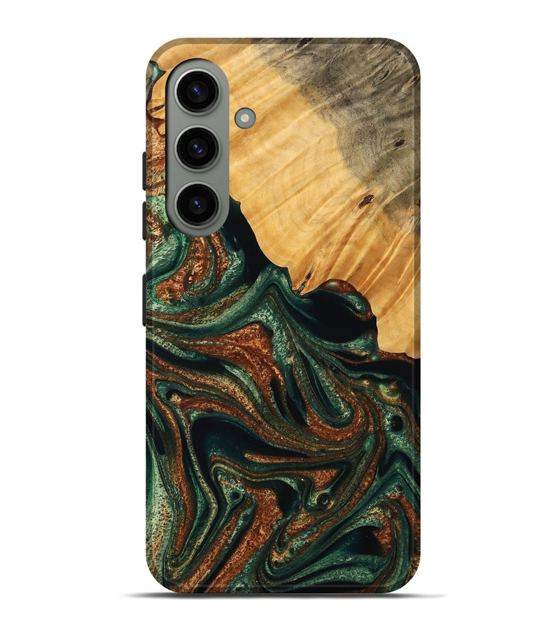 Galaxy S24 Plus Wood Live Edge Phone Case - Rashida (Green, 745066)