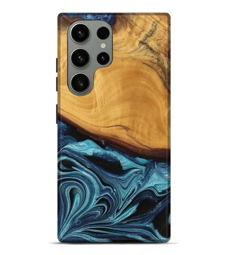 Galaxy S23 Ultra Wood Live Edge Phone Case - Frinel (Blue, 745069)